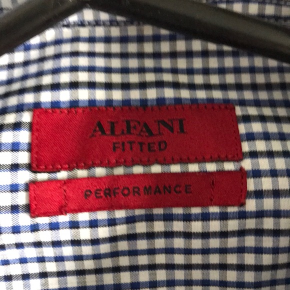 Men’s alfani fitted button down. Blue 15, 32-33 M - Picture 2 of 4